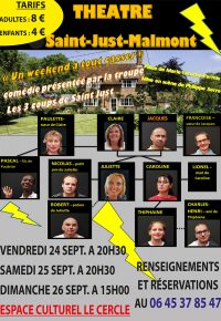 Théâtre « un week-end à tout casser » à Saint-Just-Malmont
