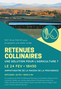 Retenues collinaires : une solution pour l’agriculture ?
