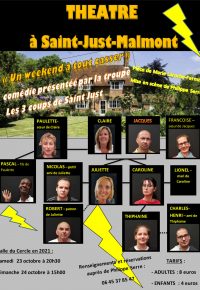 Théâtre « un week-end à tout casser » à Saint-Just-Malmont