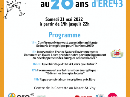 ERE 43 FÊTE SES 20 ANS !