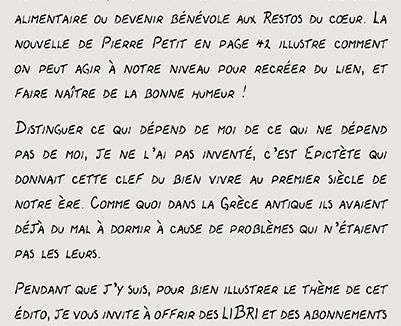 N19 l’édito : Distinguer ce qui dépend de moi