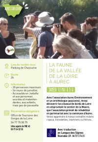 Balade à la rencontre de la faune de la vallée de la Loire !