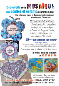 Atelier mosaïque au Café des Simples