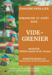 VIDE GRENIER CHAUDEYROLLES