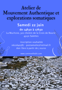 Atelier de Mouvement authentique et explorations somatiques