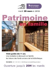 Visite guidée « patrimoine en famille »