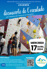 Venez découvrir l’escalade