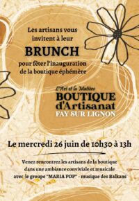 Brunch d’inauguration de la boutique « l’Art et la Matière »