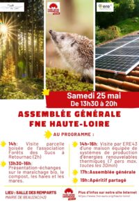 Animations et Assemblée générale de FNE 43 !