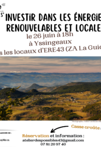Soirée débat énergies renouvelables locales et citoyennes
