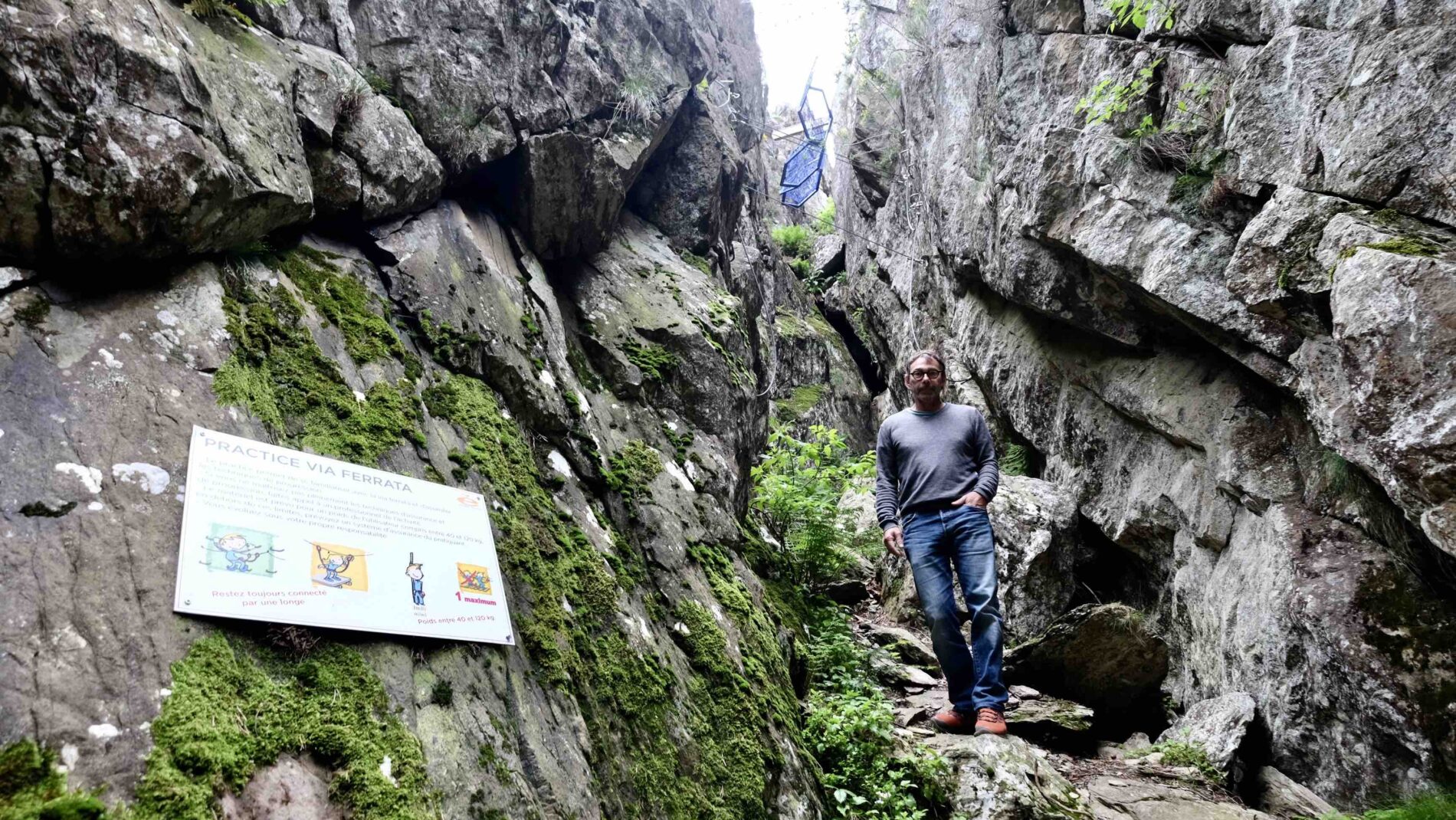 Roger Benoit dans la faille des Juscles