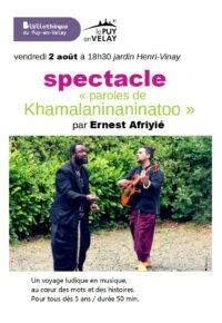 Spectacle de contes « PAROLES DE KHAMALANINANINANINATOO »