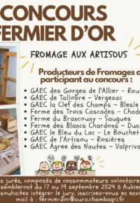Concours dégustation fromages aux artisous