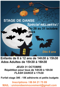 stage de danse halloween 2024