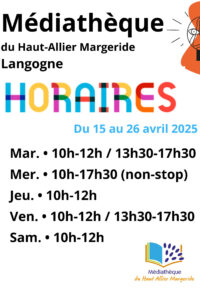Les vacances de Pâques à la Médiathèque de Langogne