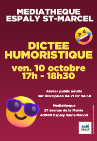 Rencontre : dictée, roman et humour !