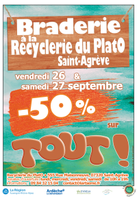 Braderie à Saint-Agrève: -50% sur tout !