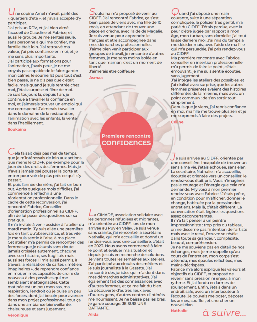 extrait gazette les femmes de l'espoir