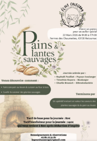 Atelier pain et plantes sauvages