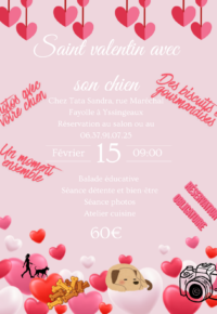 Saint Valentin avec son chien