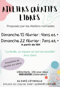 Atelier créatif 7ans et+