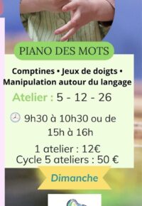 Ateliers Le Piano des mots