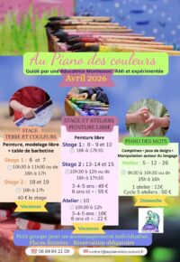 Stage Terre et Couleurs Vacances Avril