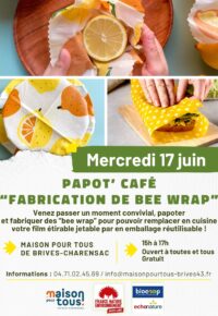 Papot&rsquo; Café de juin : fabrication de « bee wrap »