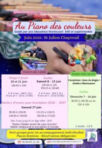 Stage 2 Jours Peinture Libre Juin